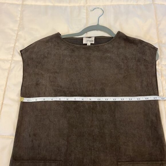 Artiza Wilfred Free Nori brown faux suede dress size XS sheath dress mini - Picture 8 of 8